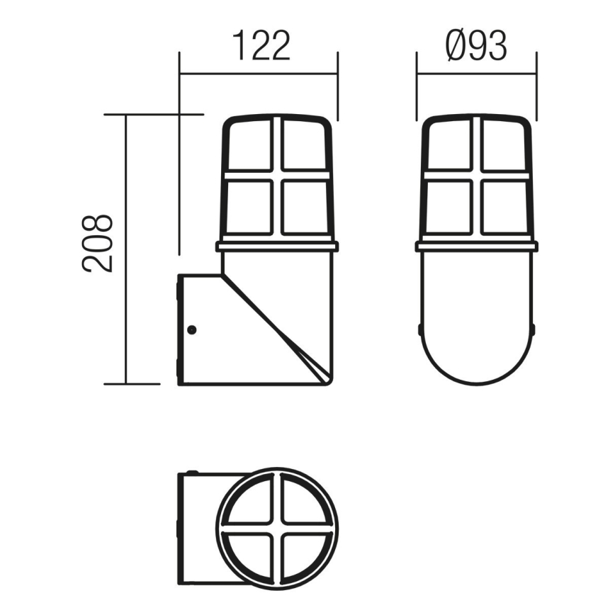 Redo 90197 - Екстериорен аплик TRITON 1xE27/28W/230V IP54 мед