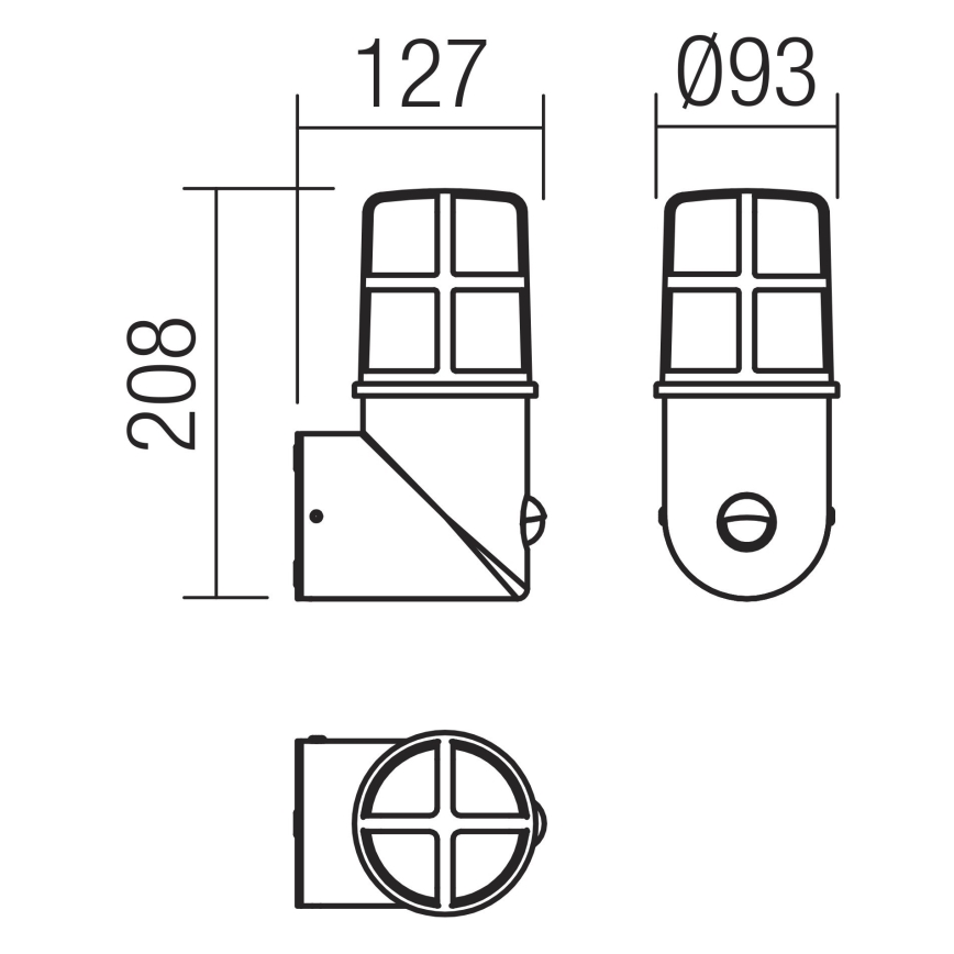 Redo 90200 - Екстериорна лампа със сензор TRITON 1xE27/28W/230V IP54 мед