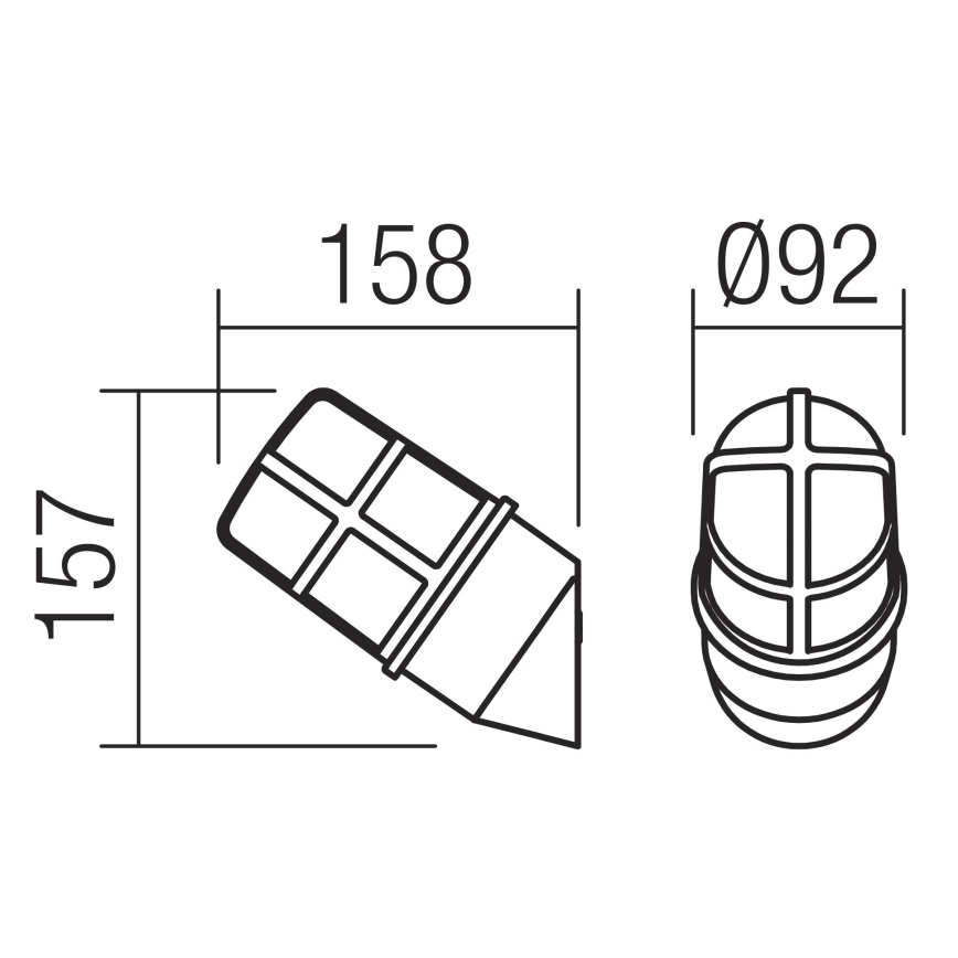 Redo 90202 - Екстериорен аплик TRITON 1xE27/28W/230V IP54 месинг