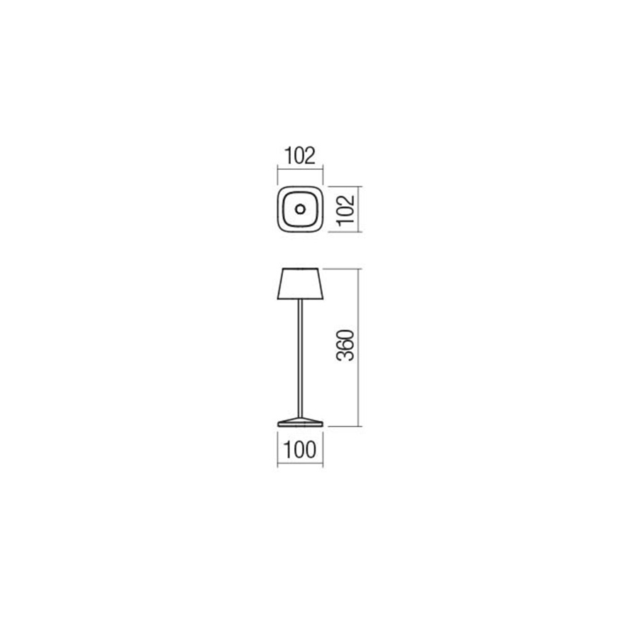 Redo 90218 - LED Екстериорна димируема лампа LA NUIT LED/2,2W/230V IP65 + USB