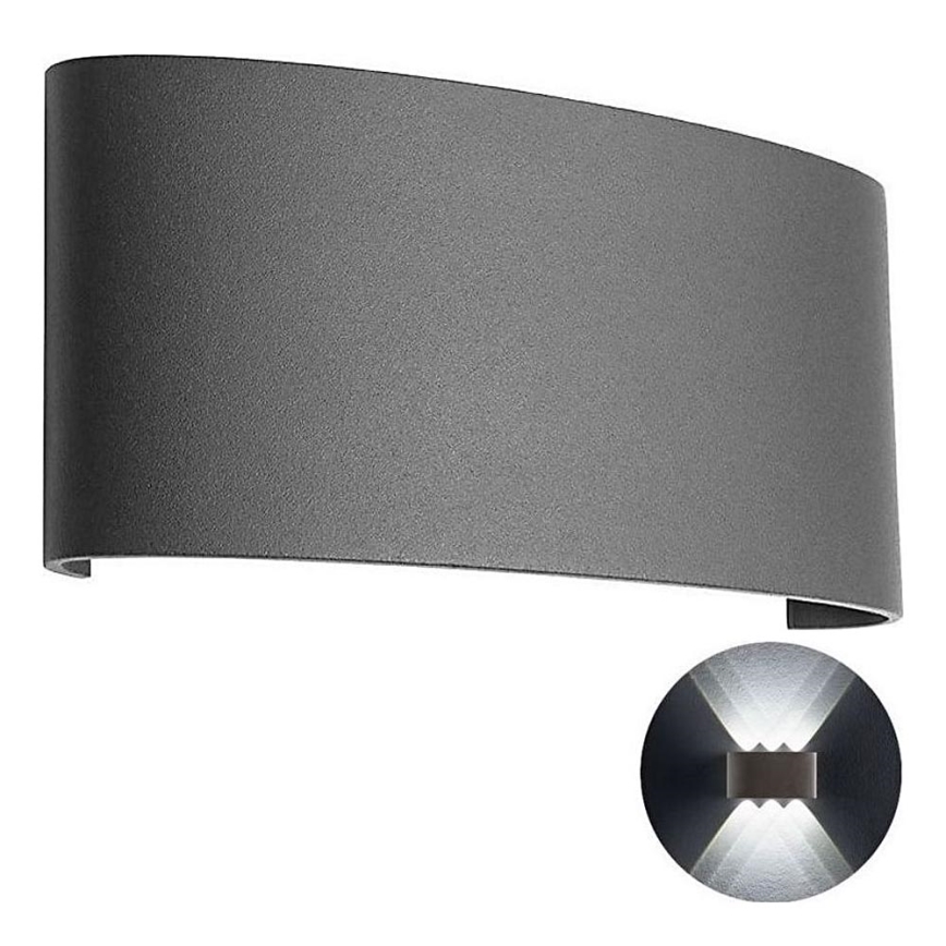 Redo 90226 - LED Екстериорен аплик FABO LED/6W/230V 3000K IP54 сив