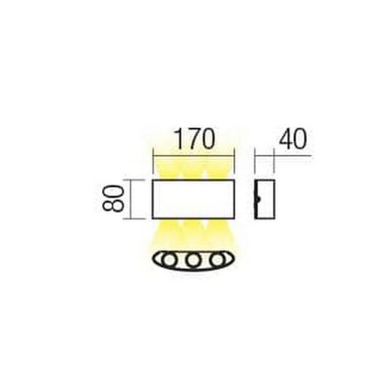 Redo 90226 - LED Екстериорен аплик FABO LED/6W/230V 3000K IP54 сив