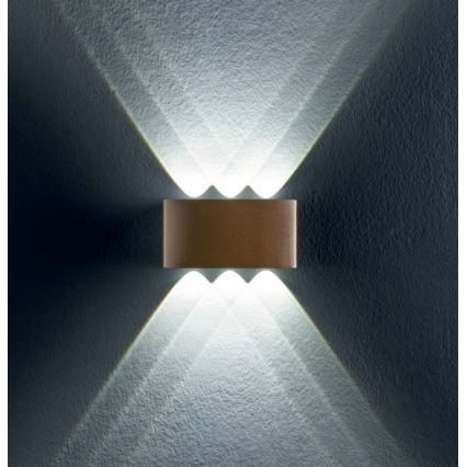 Redo 90227 - LED Екстериорен аплик FABO LED/6W/230V 3000K IP54 кафяв