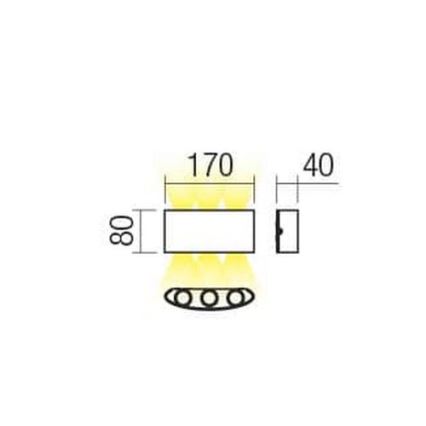 Redo 90227 - LED Екстериорен аплик FABO LED/6W/230V 3000K IP54 кафяв