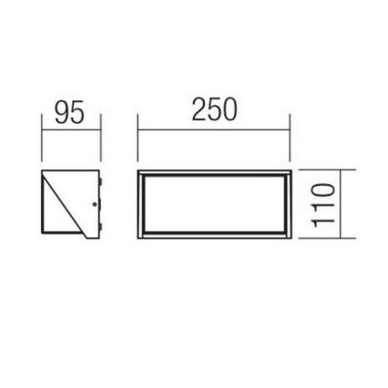 Redo 90239 - LED Екстериорен аплик SPECTRA LED/16W/230V 3000K IP54 кафяв
