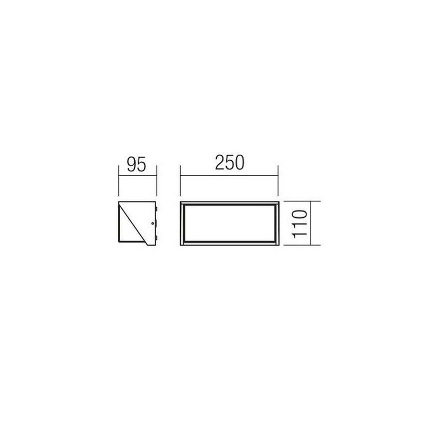 Redo 90239 - LED Екстериорен аплик SPECTRA LED/16W/230V 3000K IP54 кафяв