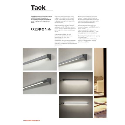 Redo 90242 - LED външна лампа TACK IP65 LED/15W/230V 3000K IP65 антрацит