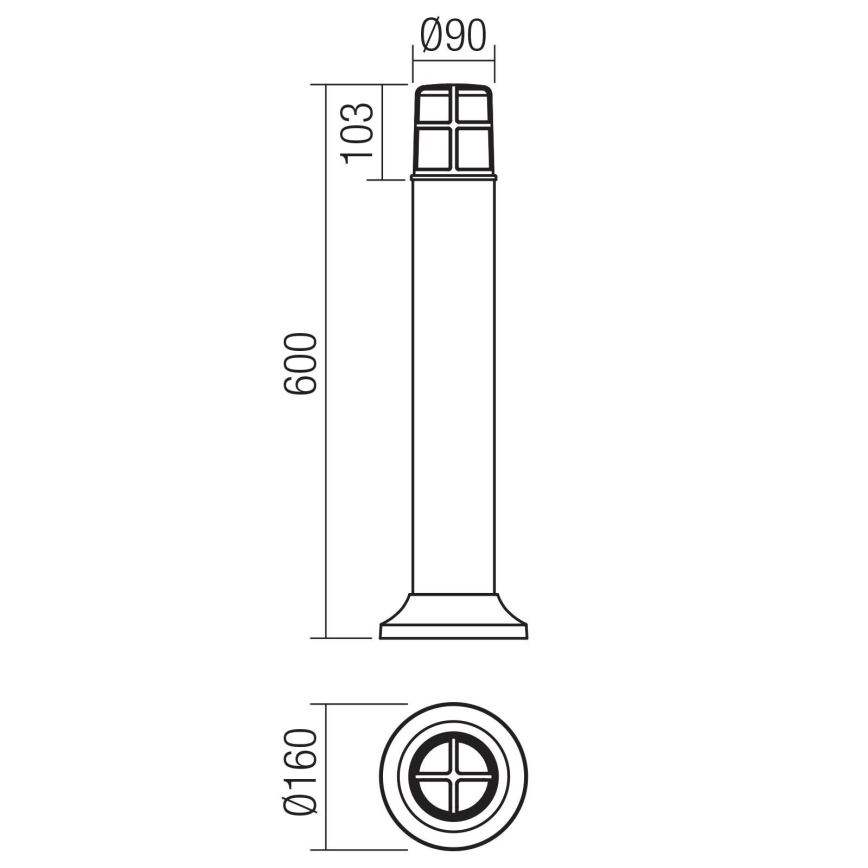 Redo 90246 - Екстериорна лампа TRITON 1xE27/28W/230V IP54 черен