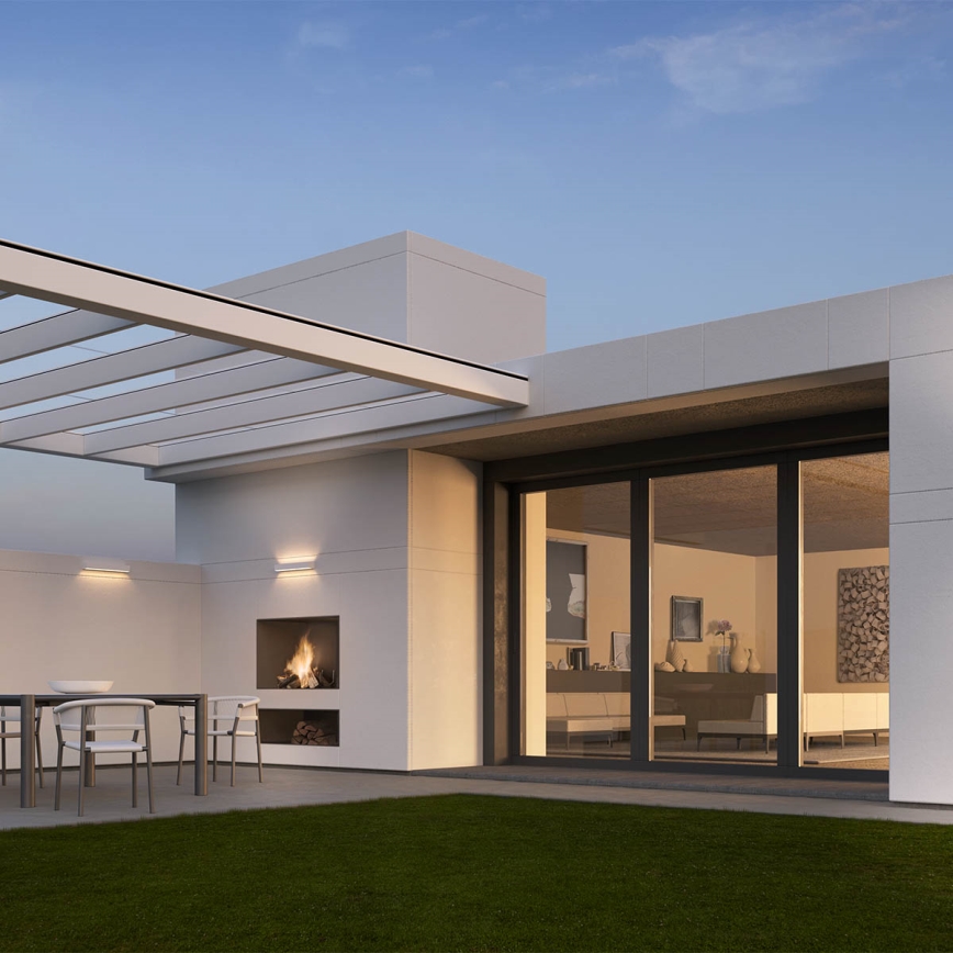 Redo 90259 - LED външно стенно осветително тяло AROOS LED/21W/230V 3000K IP65 бяло