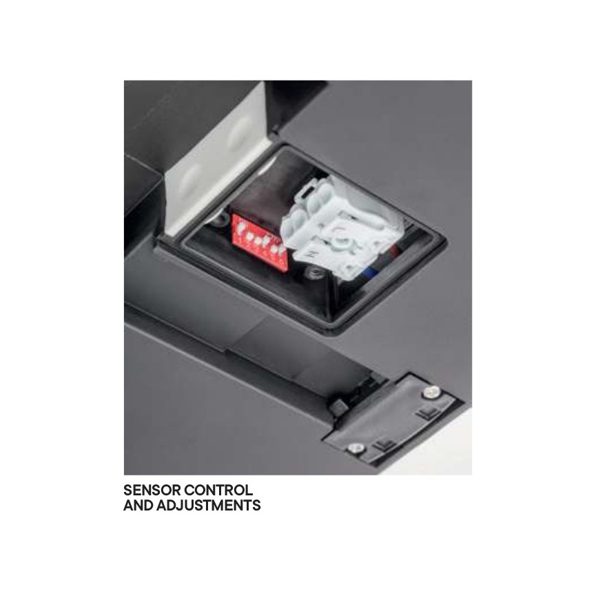 Redo 90290 - Екстериорна LED лампа за таван със сензор ISOLA LED/24W/230V Ø 26 см 3000/4000/6500K IP54 антрацит