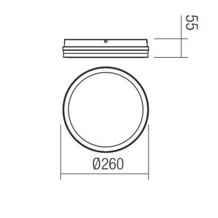 Redo 90290 - Екстериорна LED лампа за таван със сензор ISOLA LED/24W/230V Ø 26 см 3000/4000/6500K IP54 антрацит