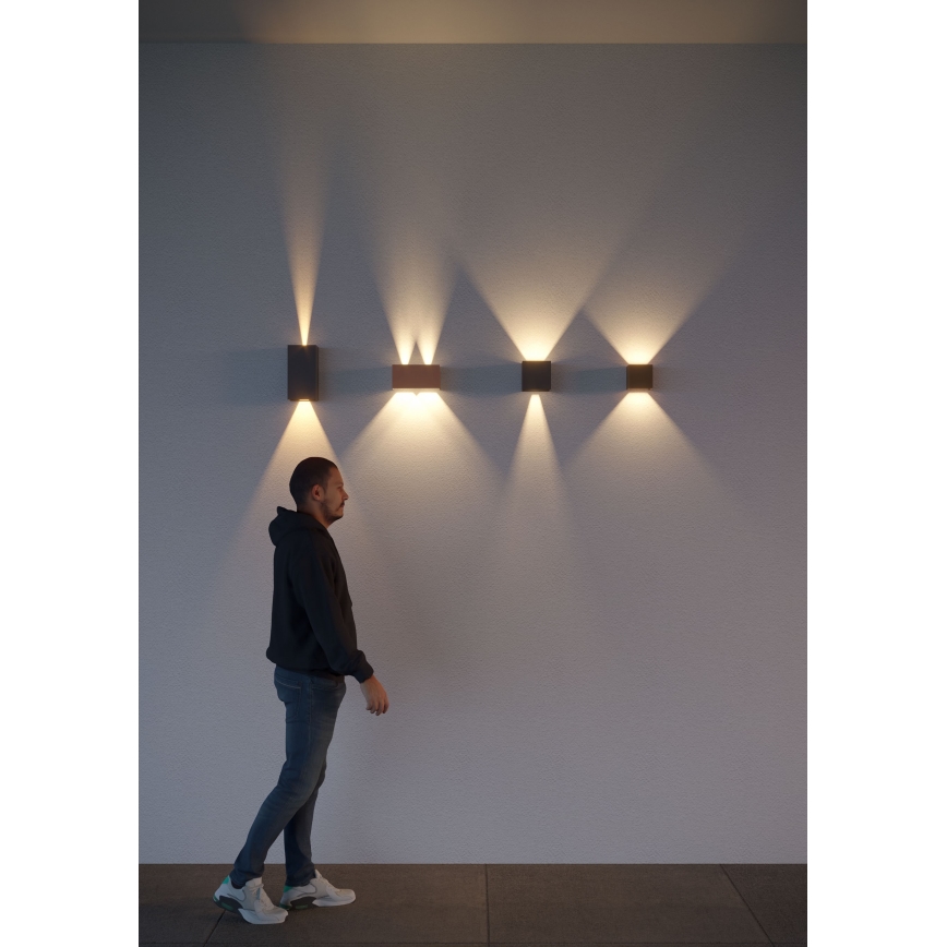 Redo 90304 - LED външно стенно осветително тяло VARY 4xLED/5W/230V 3000K IP54 кафяво