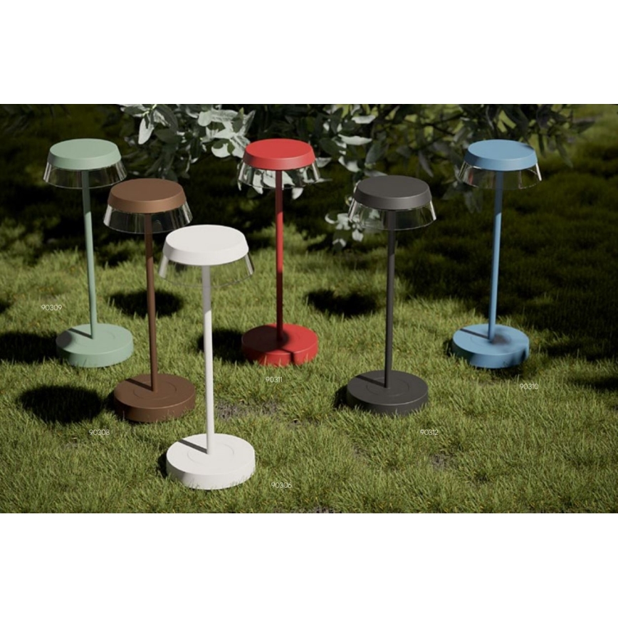 Redo 90309 - LED регулируема настолна лампа с докосване ILUNA LED/2,5W/5V 2700-3000K 3000 mAh IP65 зелена