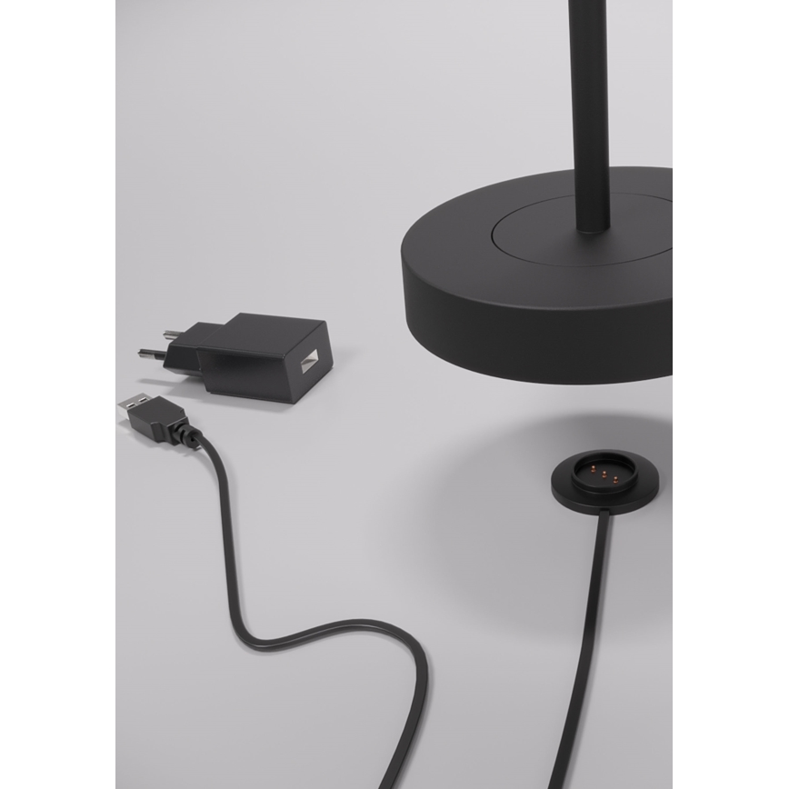 Redo 90312 - LED регулируема настолна лампа с докосване ILUNA LED/2,5W/5V 2700-3000K 3000 mAh IP65 черна