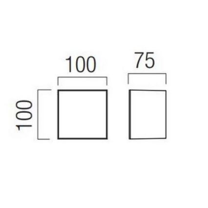 Redo 90322 - LED Екстериорен аплик KODIAK LED/5W/230V IP65 бял/черен