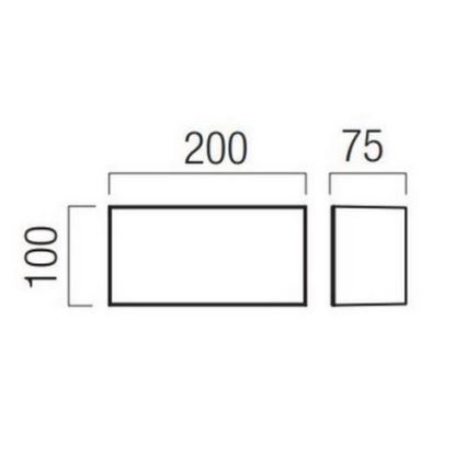Redo 90326 - LED Екстериорен аплик KODIAK LED/8W/230V IP65 бял/черен