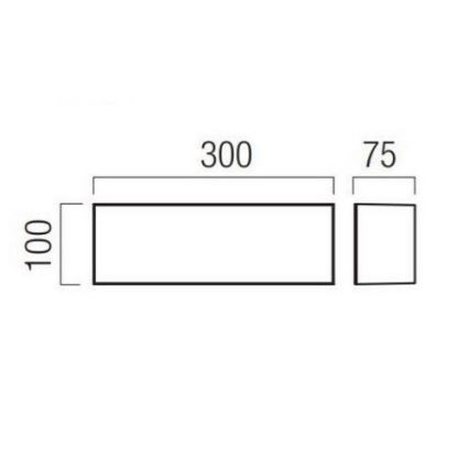 Redo 90330 - LED Екстериорен аплик KODIAK LED/12W/230V IP65 бял/черен