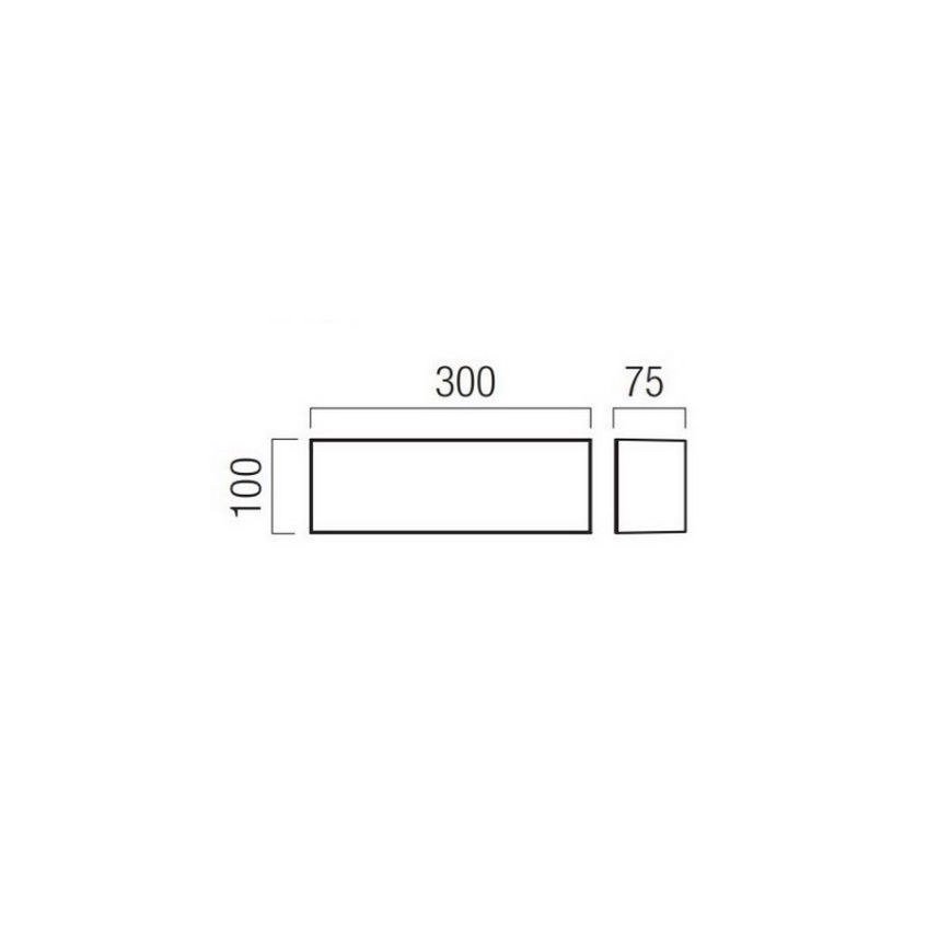Redo 90330 - LED Екстериорен аплик KODIAK LED/12W/230V IP65 бял/черен