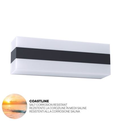 Redo 90330 - LED Екстериорен аплик KODIAK LED/12W/230V IP65 бял/черен