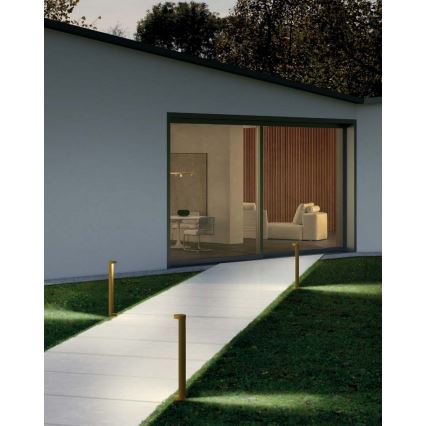 Redo 90366 - LED Външна лампа ZEUS LED/11,5W/230V 3000K 75 cm IP54 кафява