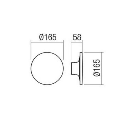 Redo 90369 - Външно стенно осветително тяло AURA LED/8W/230V 3000K IP65 антрацит