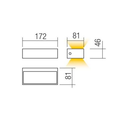 Redo 90372 - LED Екстериорен аплик LAMPRIS LED/9,5W/230V IP65 бял