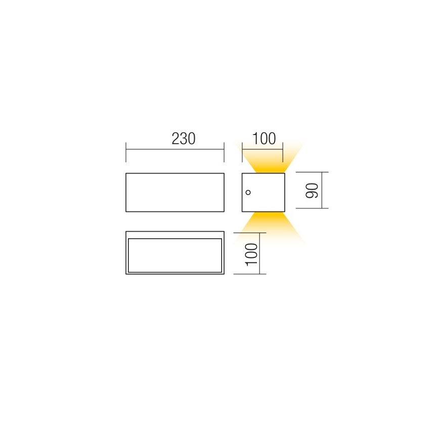 Redo 90373 - LED Екстериорен аплик LAMPRIS LED/13W/230V IP65 бял