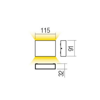Redo 90375 - KAMAL LED външно стенно осветително тяло, 6W, 230V, 3000K, IP54, бяло