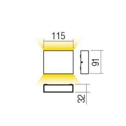 Redo 90377 - LED Екстериорен аплик KAMAL LED/4,4W/230V 3000K IP54 кафяв