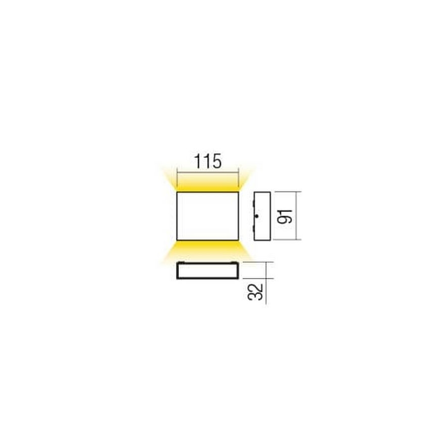 Redo 90377 - LED Екстериорен аплик KAMAL LED/4,4W/230V 3000K IP54 кафяв