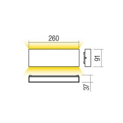 Redo 90387 - LED Екстериорен аплик KAMAL LED/15W/230V 3000K IP54 бял