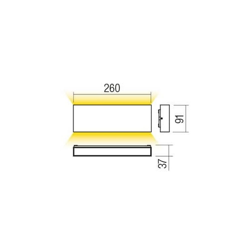 Redo 90387 - LED Екстериорен аплик KAMAL LED/15W/230V 3000K IP54 бял