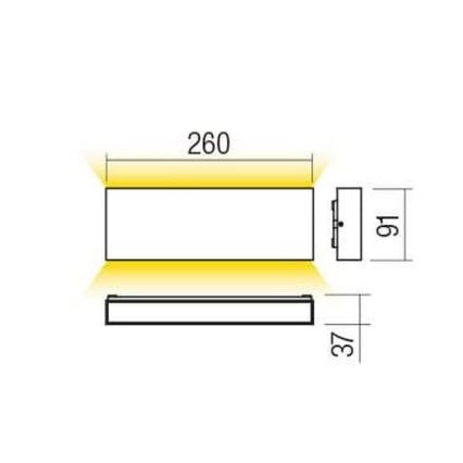 Redo 90388 - LED Екстериорен аплик KAMAL LED/15W/230V 3000K IP54 сив