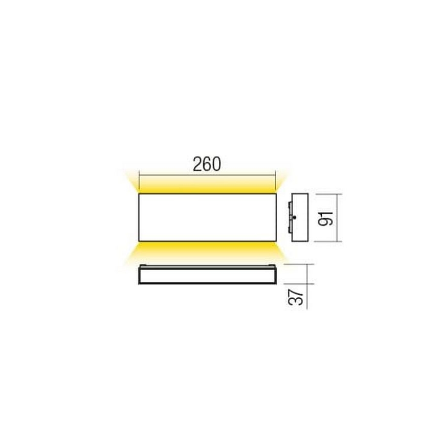 Redo 90388 - LED Екстериорен аплик KAMAL LED/15W/230V 3000K IP54 сив