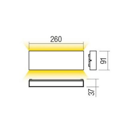 Redo 90389 - LED Екстериорен аплик KAMAL LED/15W/230V 3000K IP54 кафяв