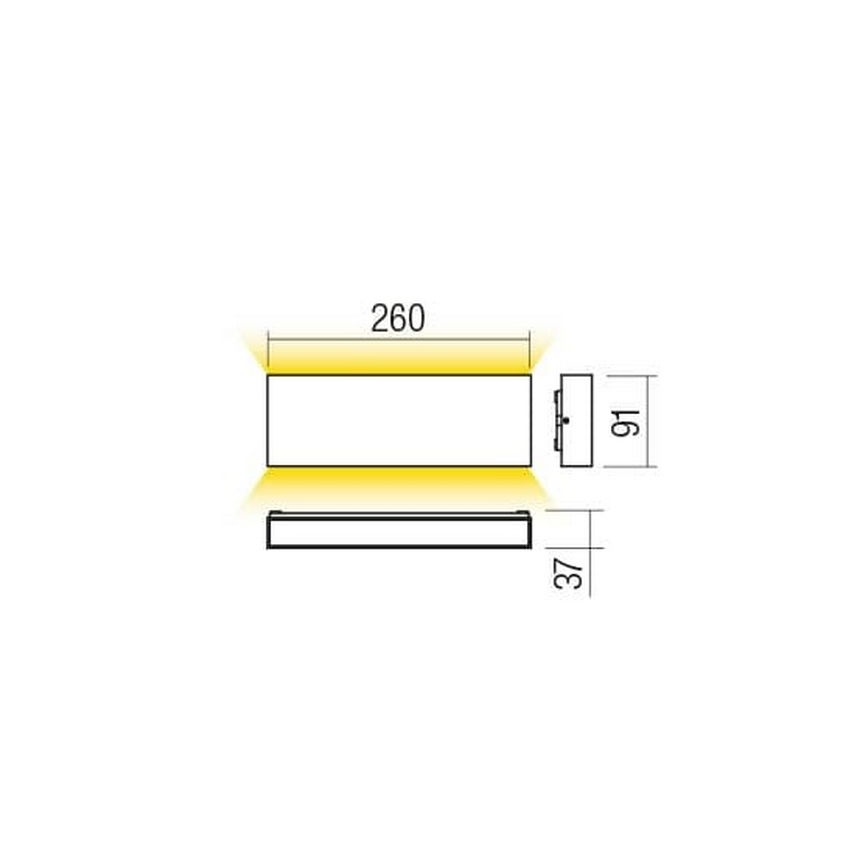 Redo 90389 - LED Екстериорен аплик KAMAL LED/15W/230V 3000K IP54 кафяв