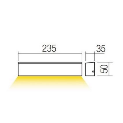 Redo 90393 - LED Екстериорен аплик OMNIA LED/12W/230V 3000K IP54 бял