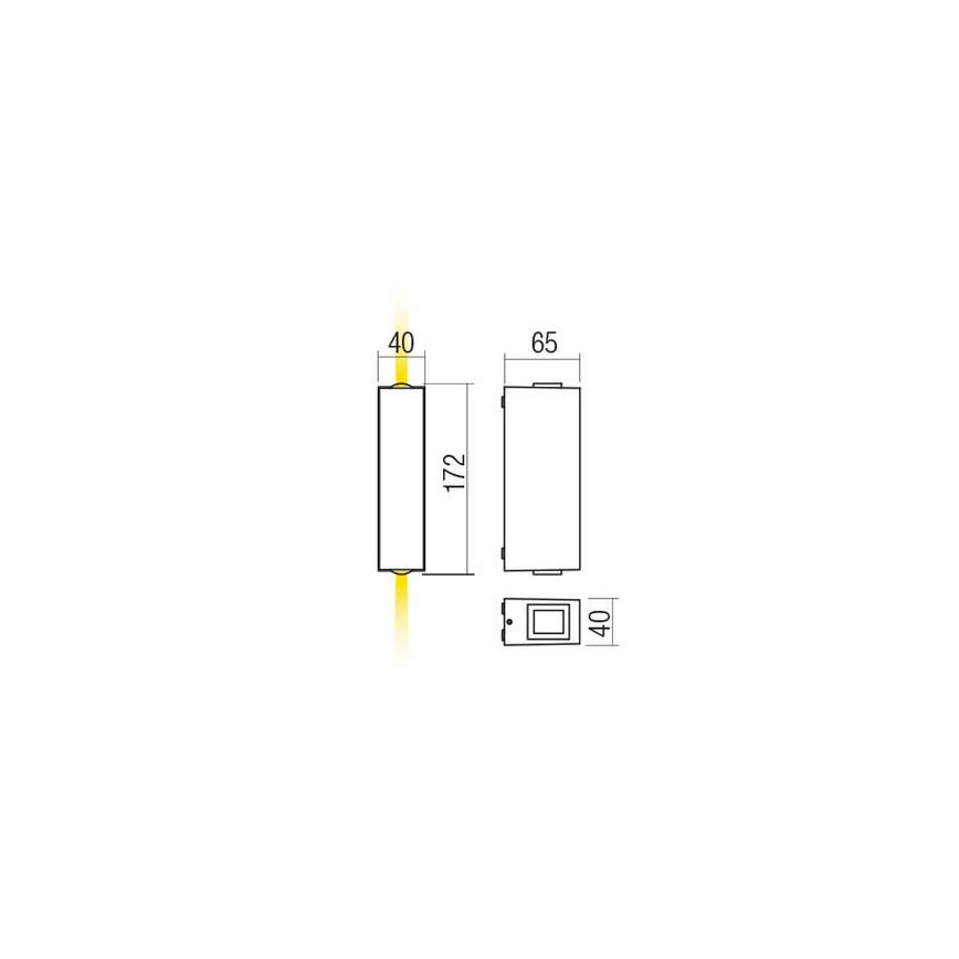 Redo 90424 - LED Екстериорен аплик ACE LED/5,84W/230V 4000K IP54 кафяв