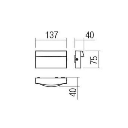 Redo 90425 - LED Екстериорен аплик POLIFEMO LED/8W/230V IP65 бял