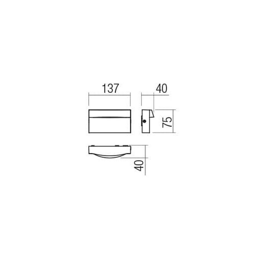 Redo 90425 - LED Екстериорен аплик POLIFEMO LED/8W/230V IP65 бял