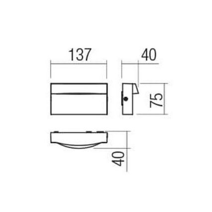 Redo 90426 - LED Екстериорен аплик POLIFEMO LED/8W/230V IP65 антрацит