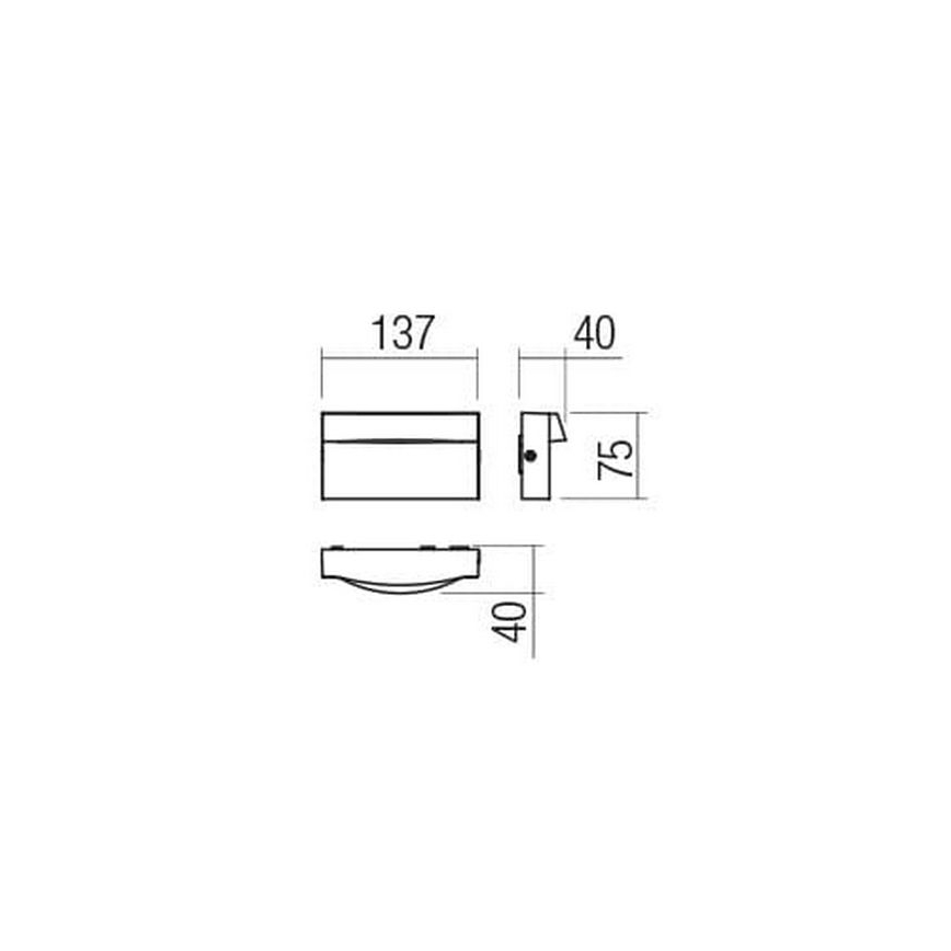 Redo 90426 - LED Екстериорен аплик POLIFEMO LED/8W/230V IP65 антрацит