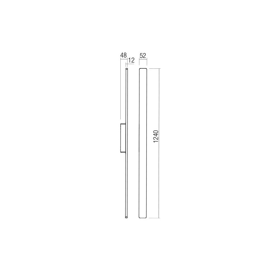 Redo 90431 - LED Екстериорен аплик REFLEXA LED/20W/230V 3000K 124 см IP54 антрацит