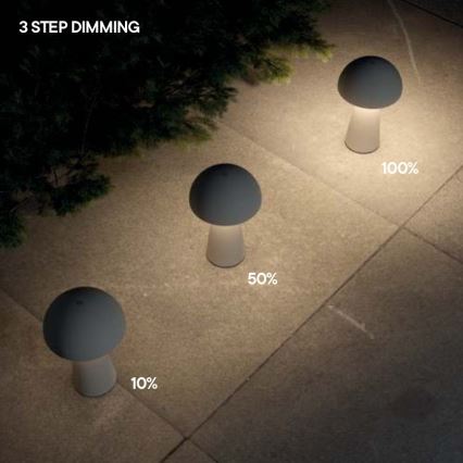 Redo 90438 - Димируема сензорна външна LED лампа KIRA LED/4,7W/230V 2200 mAh IP44 бяла