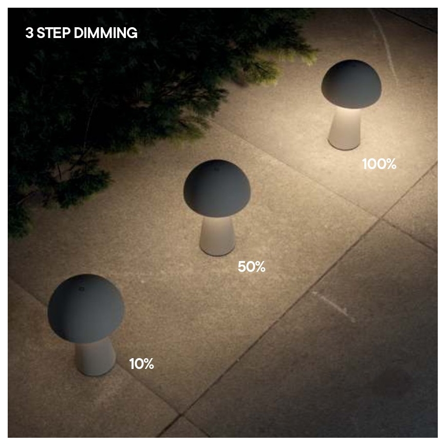 Redo 90438 - Димируема сензорна външна LED лампа KIRA LED/4,7W/230V 2200 mAh IP44 бяла