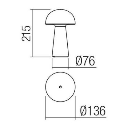 Redo 90438 - Димируема сензорна външна LED лампа KIRA LED/4,7W/230V 2200 mAh IP44 бяла
