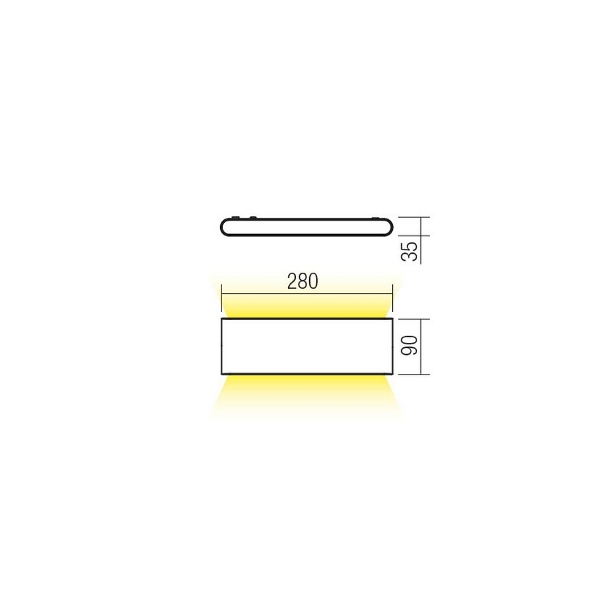 Redo 90451 - LED външно стенно осветително тяло KLIPPE LED/24W/230V 3000K IP54 бяло