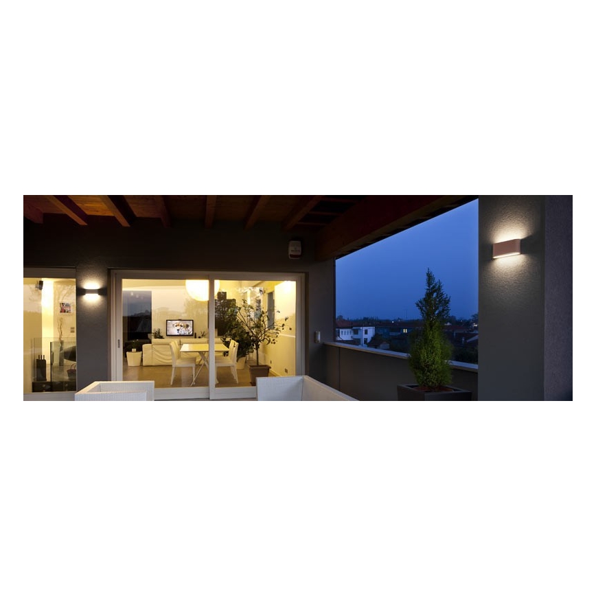 Redo 90453 - LED външно стенно осветително тяло KLIPPE LED/24W/230V 3000K IP54 кафяво