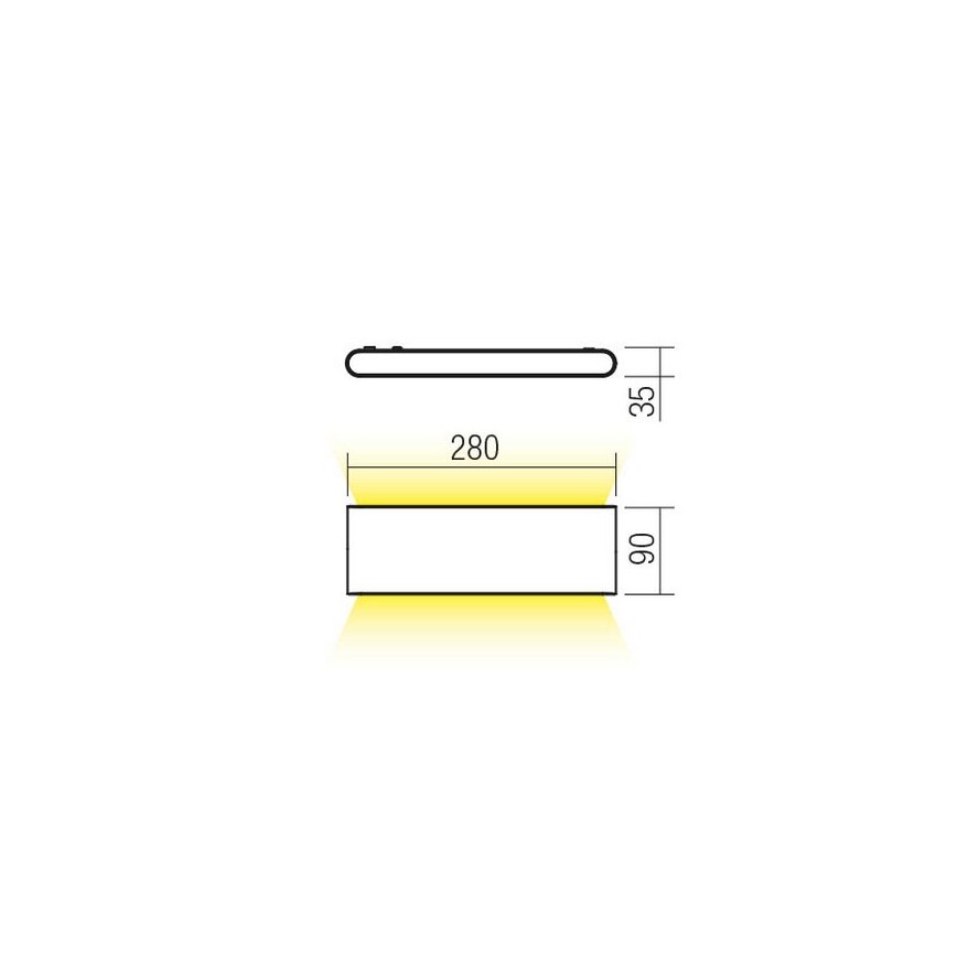 Redo 90453 - LED външно стенно осветително тяло KLIPPE LED/24W/230V 3000K IP54 кафяво