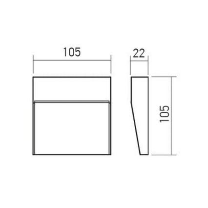 Redo 90474 - LED Екстериорен аплик LANDER LED/3W/230V IP54 бял
